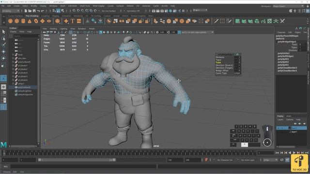 Tự Học 3D Online - Fill hole & Bridge #maya смотреть онлайн