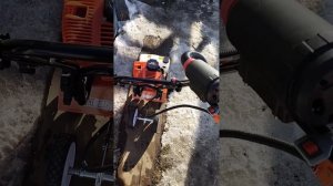 Первый запуск нового, бензинового мини культиватора. #запуск #новый #двигатель