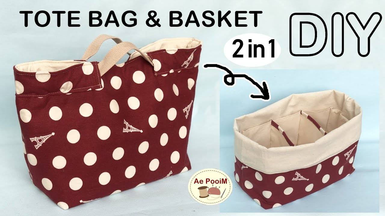 Сумка-шопер и корзина своими руками 2 в 1 смотреть онлайн