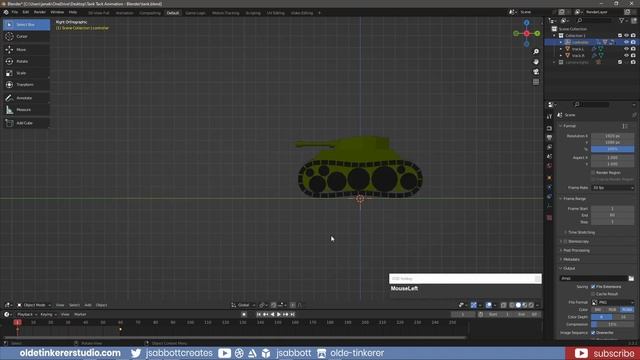 How to make a tank track animation in Blender 3.3 | #3danimation
