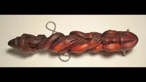 Handmade yawara Iguana - kubotan from exotic wood. Zanoza Workshop.