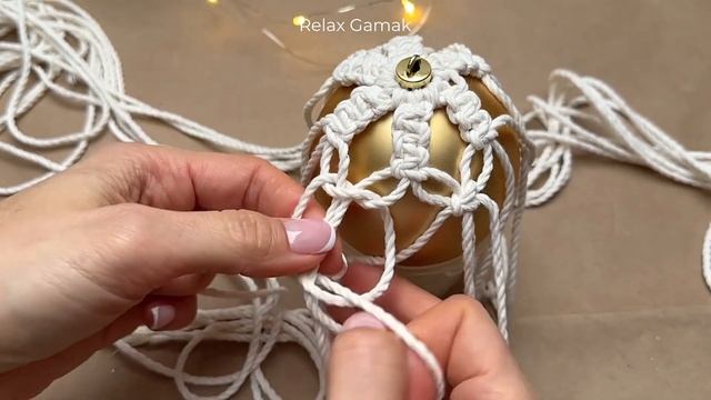 Елочный шар  / Макраме / Новогодний декор своими руками смотреть онлайн