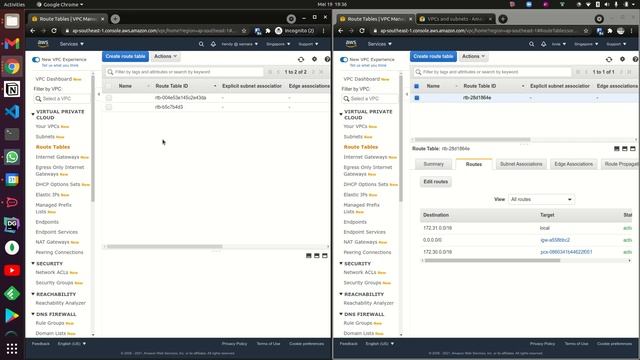Set Up Route Tables for Amazon AWS VPC Peering  AWS VPC Peering Tutorial 59