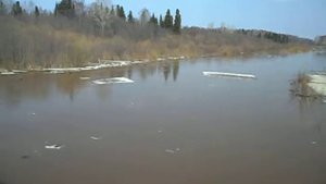 ледоход на реке Лып, Удмуртия
