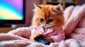 Tiny Cat’s Movie Night is TOO CUTE TO HANDLE