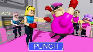 BOXER BARRY WOMAN Против BOXER BARRY GIRL в BARRY'S PRISON RUN! New Scary Obby в РОБЛОКС(#ROBLOX)