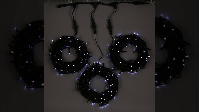 Гирлянда "Клип-лайт" 3 нити по 20 м, свечение белое смотреть онлайн