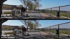 DJI Osmo Action 4 RockSteady+ VS Horizon Balance Video Comparison
