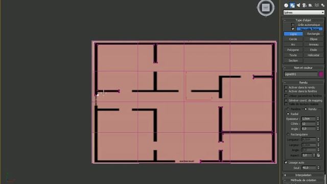 Plan maison sur 3Ds max Plan Modeling смотреть онлайн