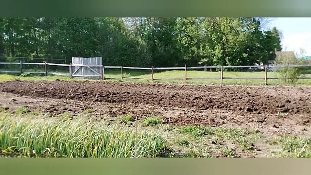 Вспашка огорода на китайском минитракторе . смотреть онлайн