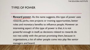 power/ types of power/ management/ concepts/ BBA/ MBA/ Business studies