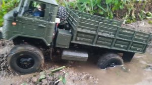 RC ГАЗ 66 неудержим на бездорожье. WPL B24KM mud off road action