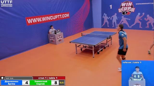 Дорошенко Артём 2-3 Завинский Сергей Турнир Восток 4 WINCUP 18.09.21 Прямая трансляция Зал 1 смотреть онлайн