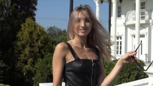 Super Legs - high heels , black fishnet stockings , leather  mini dress ,  - what to wear on Tuesda