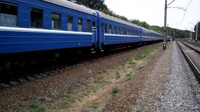 ТЭП70-0145 с поездом №486 Минск-Феодосия | на подходе к Лозовой