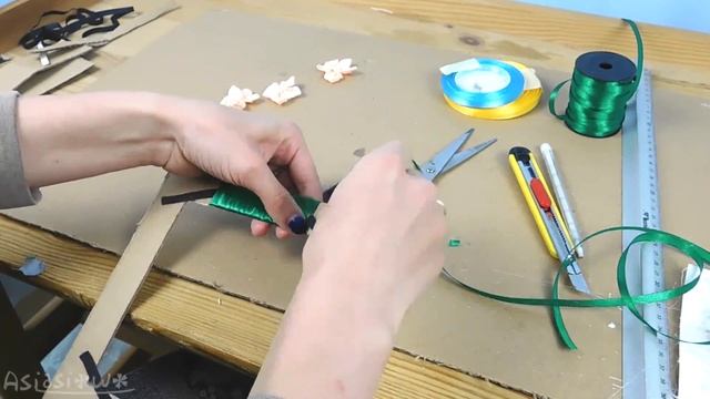 DIY Ribbon photo frame (ENG Subtitles) - Speed up #213