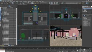 16 - Выделение имен объектов с помощью Scene Explorer в 3ds Max 2025