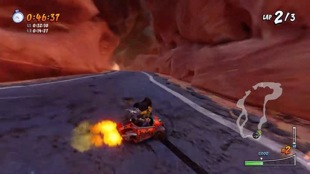 CTR Nitro-Fueled (PS4) - Vs. Dev Ghost on Dingo Canyon смотреть онлайн