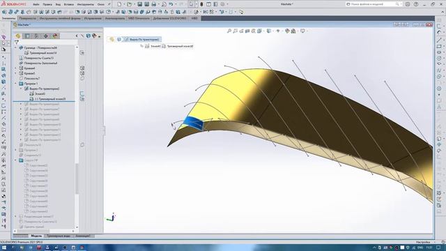 SolidWorks моделирование Texture Machete 4ч