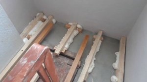 Установка лаг на балконе. Часть 2