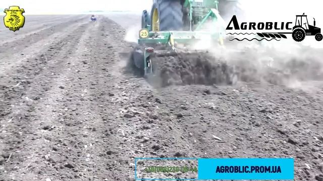 Дисковый агрегат рессорный ДАР -4,0 с трактором John Deere