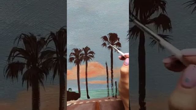 #art  #картинаназаказ #процессрисования #пальмы