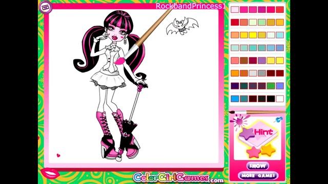 Free Monster High Coloring Pages For Girls - Monster High Coloring Pages смотреть онлайн