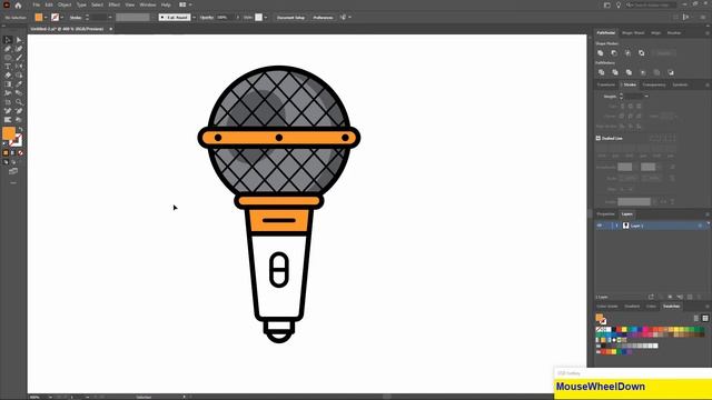Adobe Illustrator Tutorial: How to Create a Simple Mic Illustration | Hiru Designs