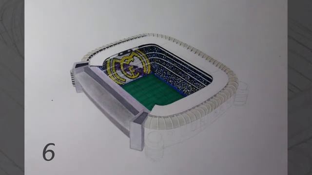 [3DART] Drawing Building - Santiago Bernabeu Stadium