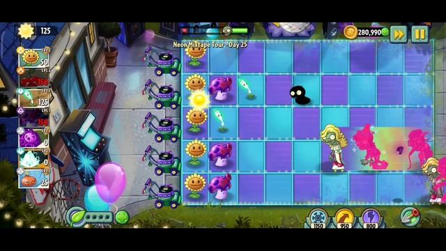 Plant vs zombies 2. Adventure Neon Mixtape Tour - Day 25 смотреть онлайн