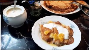 АППЕЛЬСИНОВЫЕ БЛИНЧИКИ В АПЕЛЬСИНОВОМ СОУСЕ