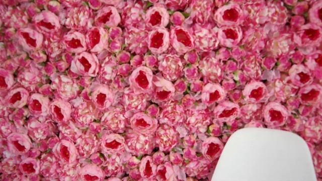 Hot selling plastic grid artificial peony flower wall panels wedding backdrop смотреть онлайн