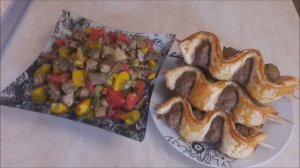 Салат из запеченных овощей без майонеза и НЕОБЫЧНЫЕ ШАШЛЫЧКИ в духовке Ужин на всю семью