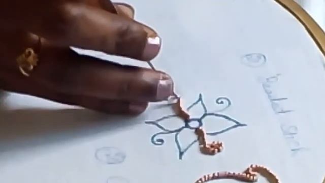 Bead work in aari embroidery/how to do  neck border design using sugar beads