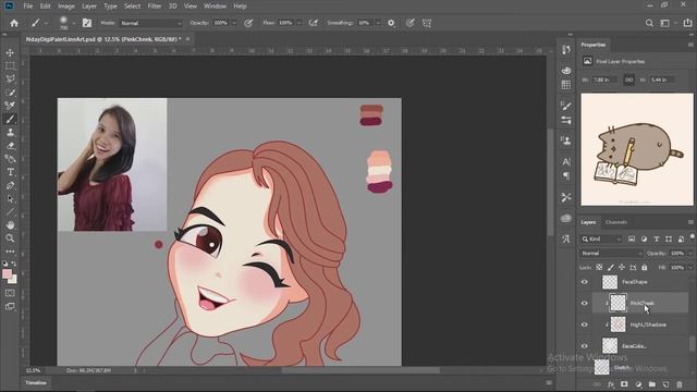 How To Cartoon Yourself | Chibi Self Portrait | PHOTOSHOP Speed Paint (Without Graphics Tablet)