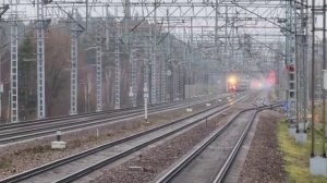 Испытания скоростного поезда Аврора: фотоподборка на станции и проходы на скорости под ЭП2К и ЧС6