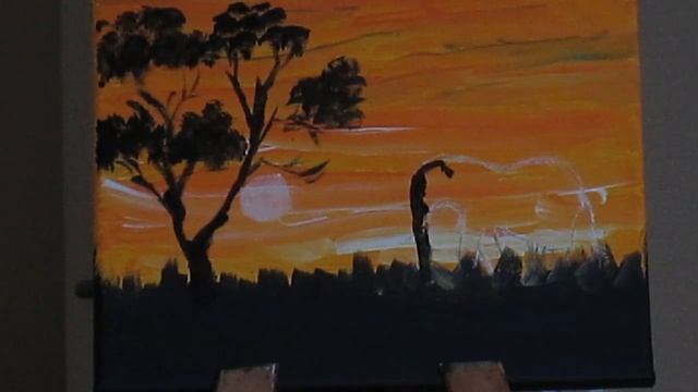 Tanja Bell How to Paint African Sunset Tutorial Lesson Technique Part 2 смотреть онлайн