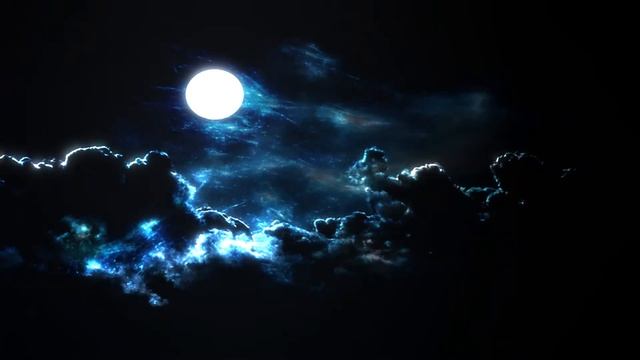 Best neon moon light with clouds background video effect HD | No Copyright | Download 4K on our sit смотреть онлайн