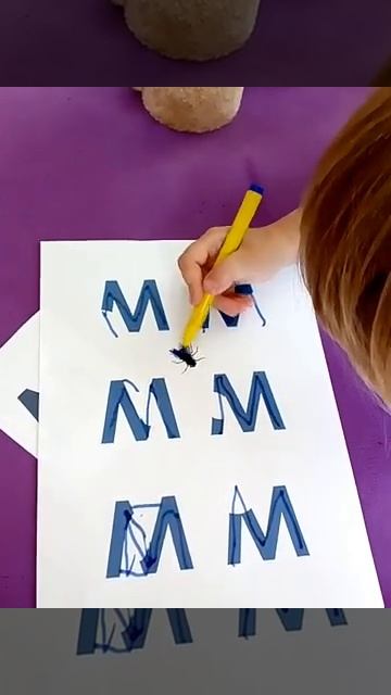 УЧИМ БУКВУ "М". Задание "Допиши букву, которую съела муха" смотреть онлайн