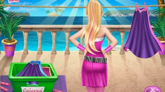 Superdoll Washing Capes (Супер Барби стирает одежду) смотреть онлайн
