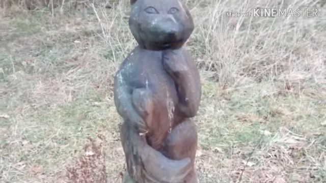 Деревянные лесные зверюшки (фото).