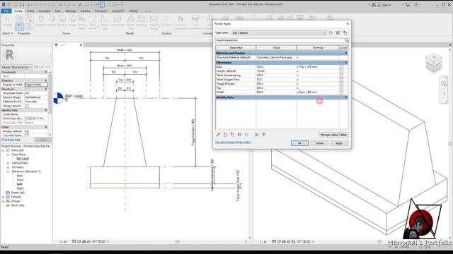 Rubble Foundation Family In Revit -   timelapse
