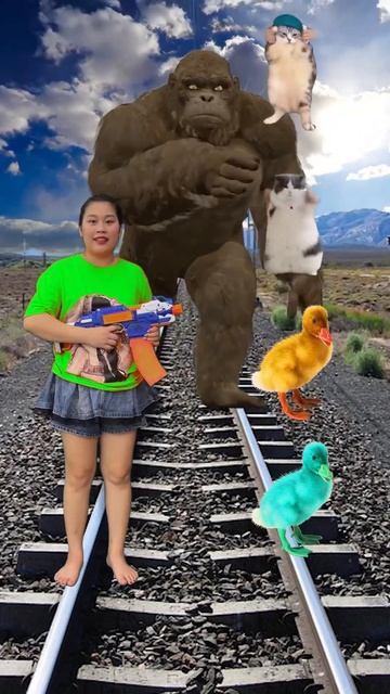 Monkey head to spiderman,Gta 5 Bingfoot,Siren head,Gorilla and dancing cat, смотреть онлайн