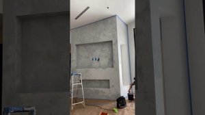 Venetian plaster cement look with a lime wash!