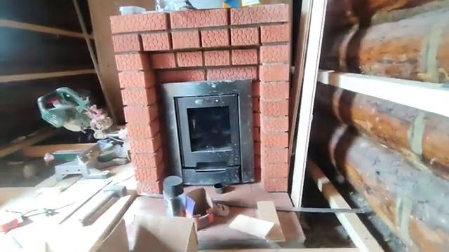 Ремонт бани  Обшивка парной вагонкой  Установка печки в сауну