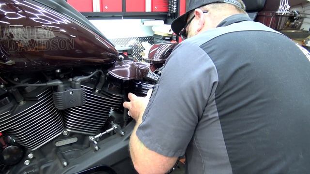 M8 Advanblack Softail Finned Side Covers