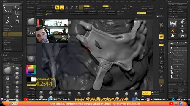 Fan Art: Sculpting the mask of Deadshot from DC Comics - Sébastien Giroux's ZBrushLIVE Episode 11 смотреть онлайн