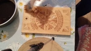 Тонируем резьбу по дереву. Кофе.