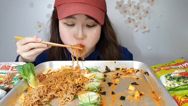 농심 신제품 미역듬뿍 초장 비빔면&도토리 쫄쫄면 Spicy Noodles