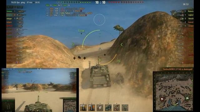 WoT 0.8.5 - SU-122-54 & Object 704 - Airfield - Brothers in Arms ...